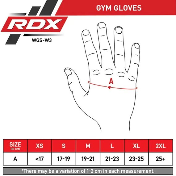 Рукавички для залу RDX W3 Black with EVA Padding L (WGS-W3B-L+), Розмір: L, Колір: Чорний, зображення 8