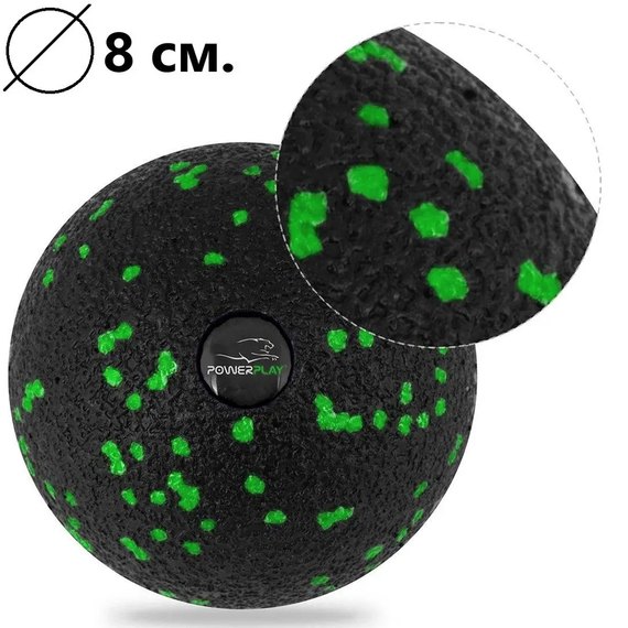 Массажный набор PowerPlay PP_4093 EPP Set 5 in 1 Green (PP_4093_Green), Резинка с уровнем сопротивления: 5.5 кг, Цвет массажёра : Чёрно-зелёный, изображение 5