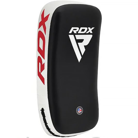 Пади для тайського боксу RDX T1 Curved Thai Kick Pad White (APR-T1W), Колір: Чорний/Білий, зображення 2