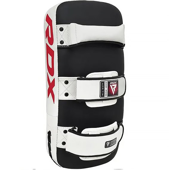 Пади для тайського боксу RDX T1 Curved Thai Kick Pad White (APR-T1W), Колір: Чорний/Білий, зображення 3
