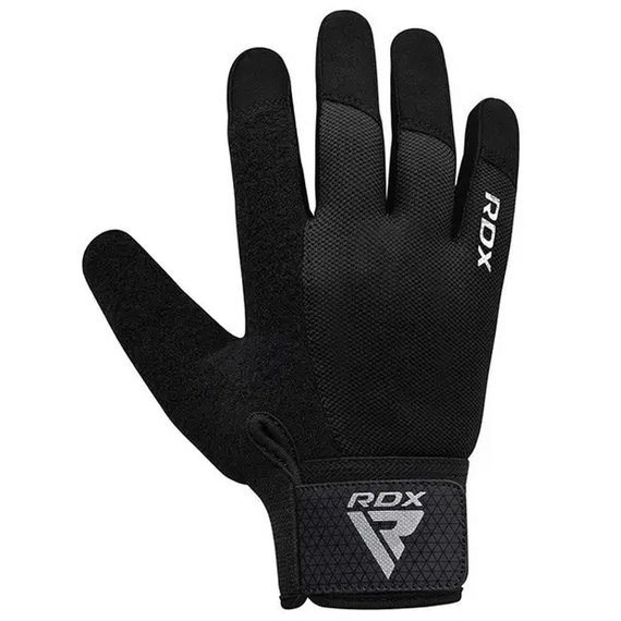 Перчатки для зала RDX W1 Full Finger Plus Black L (WGA-W1FB-L+), Размер: L, Цвет: Чёрный, изображение 4