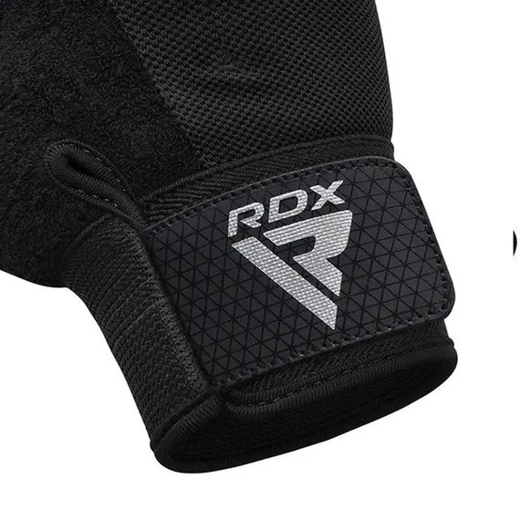 Перчатки для зала RDX W1 Full Finger Plus Grey S (WGA-W1FG-S+), Размер: S, Цвет: Чёрный/Серый, изображение 5
