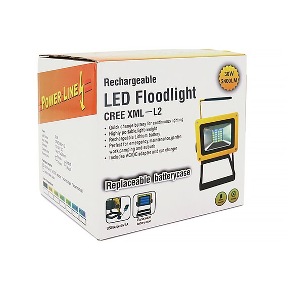 Фонарь-прожектор Voltronic 20W 6800mAh желтый/черный (R15), изображение 3