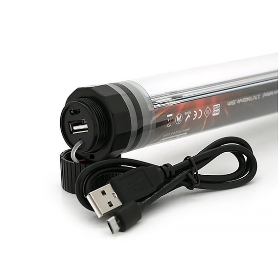 Кемпінгова лампа LUXCEO 8W 10400mAh білий/чорний (P7RGB), зображення 2