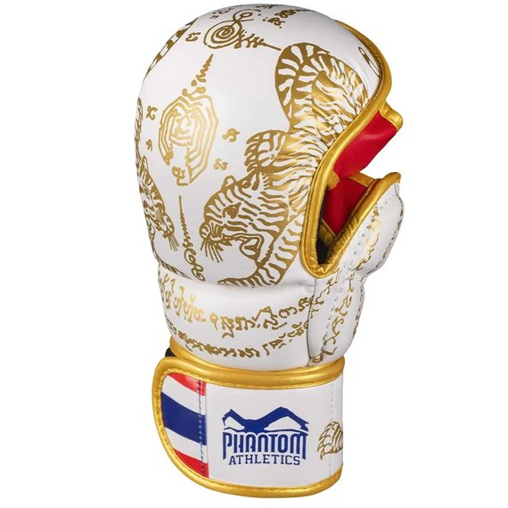 Перчатки для ММА Phantom Muay Thai White Gold S/M (PHMMAG2706-SM), Размер: S/M, Цвет: Белый/Золотой, изображение 2