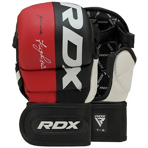 Рукавички для RDX T6 Plus Rex Red (GGR-T6R-S+), Розмір: S, Колір: Червоний/Чорний, зображення 2