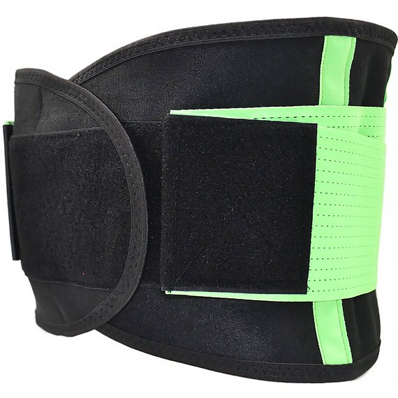 Пояс компрессионный MadMax MFA-277 Slimming belt Black/neon green L (MFA-277-GRN_L), Размер: L, Цвет: Чёрный/Зелёный, изображение 4