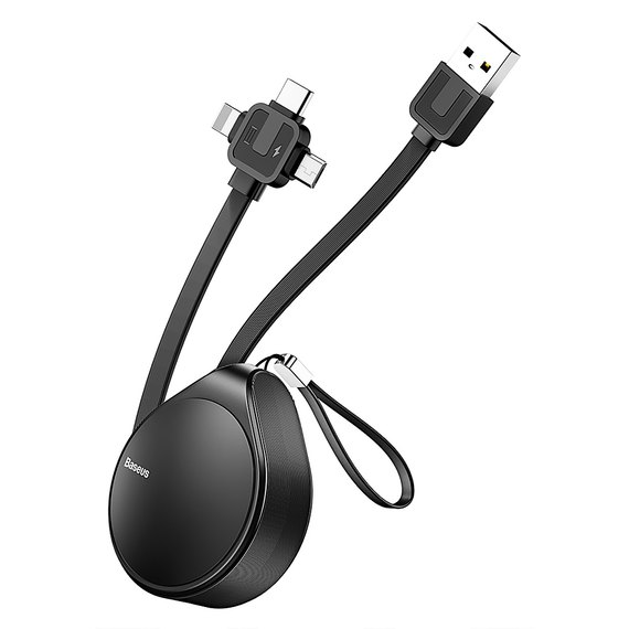 Кабель Baseus Combo Micro USB/Lightning/Type-C Waterdrop 1.5A, 1.5m Black (CAMLT-EP01)
