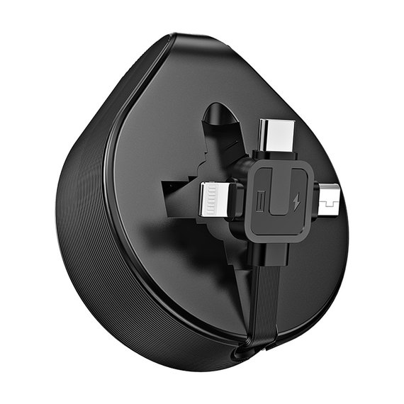 Кабель Baseus Combo Micro USB/Lightning/Type-C Waterdrop 1.5A, 1.5m Black (CAMLT-EP01), изображение 3