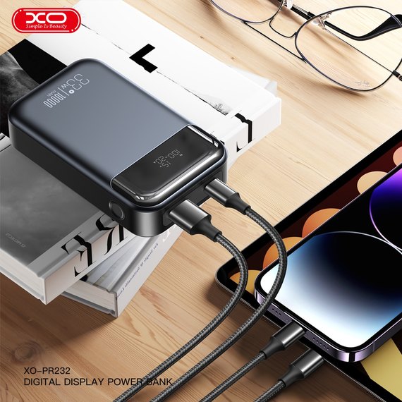 Повербанк XO PR232 10000 mAh PD30W + PPS33W Чорний (6974559), зображення 7