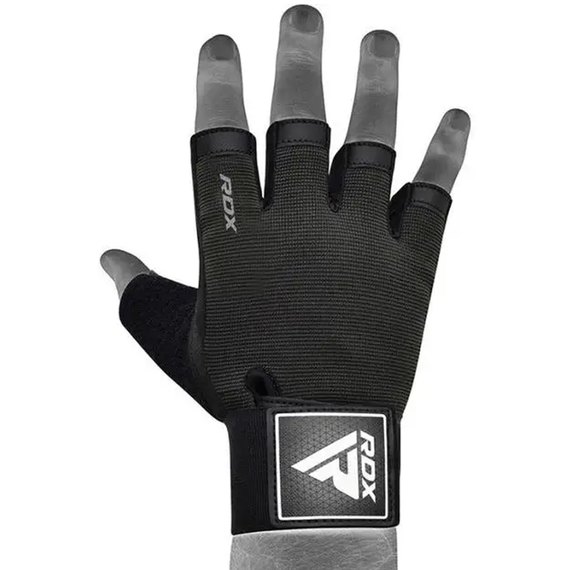 Перчатки для фитнеса RDX T2 Half Black Plus XL (WGA-T2HB-XL+), Размер: XL, Цвет: Чёрный, изображение 3