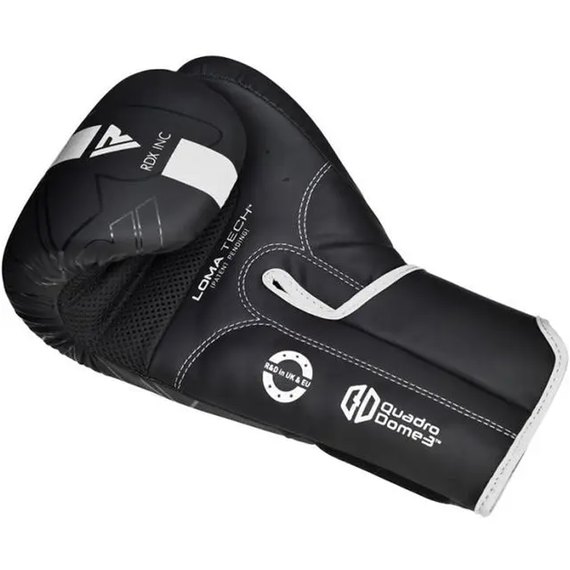 Боксерські рукавички RDX F6 Kara Matte White 8 унц (BGR-F6MW-8OZ), зображення 4