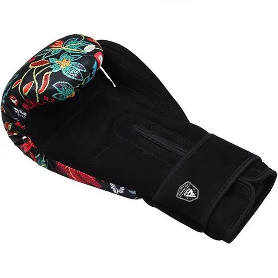 Боксерские перчатки RDX FL-3 Floral Black 12 унц (BGR-FL3-12OZ), Вес: 12 унций, изображение 3