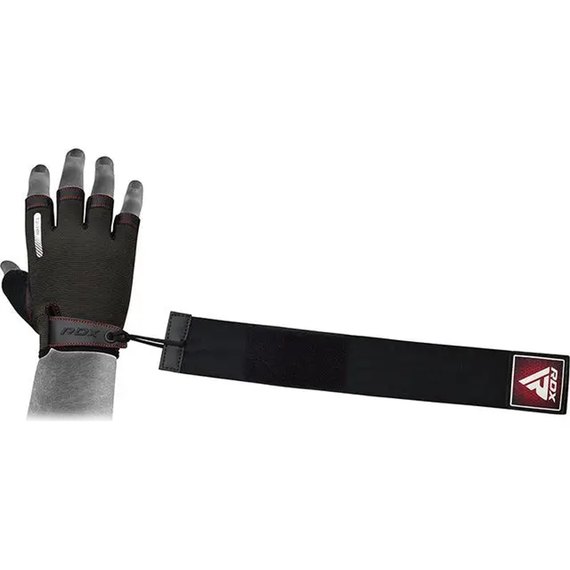 Перчатки для фитнеса RDX T2 Half Red L (WGA-T2HR-L), Размер: L, Цвет: Чёрный/Красный, изображение 6