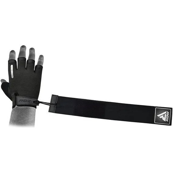 Перчатки для фитнеса RDX T2 Half Black L (WGA-T2HB-L), Размер: L, Цвет: Чёрный, изображение 4