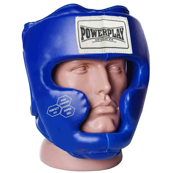 Боксерський шолом PowerPlay 3043 синій M (PP_3043_M_Blue), Розмір: M