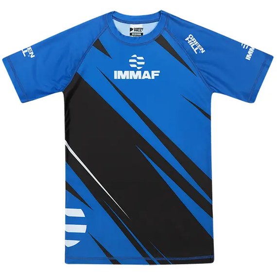 Футболка для MMA Green Hill Rush Guard IMMAF S синяя RGI-4021, Размер: S, Цвет: Синий, изображение 3