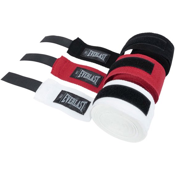Бинты боксерские Everlast Core Hand Wraps 3 Pack черный/красный/белый (P00003251), изображение 3