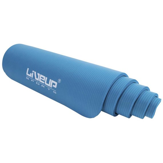 Килимок для тренувань LiveUp NBR MAT синій 180x60x1.2см (LS3257-b), Колір: Синій, зображення 3