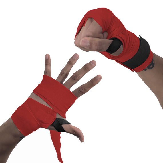 Бинты боксерские Everlast Core Hand Wraps 3 Pack черный/красный/белый (P00003251), изображение 5