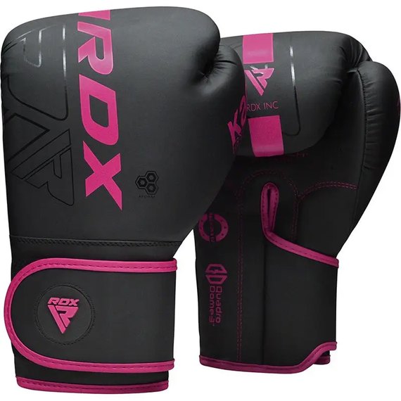 Боксерские перчатки RDX F6 Matte Pink 12 унц (BGR-F6MP-12OZ)