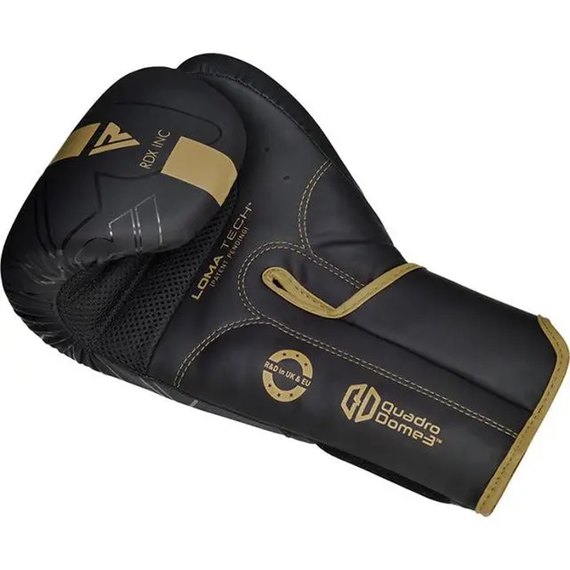 Боксерские перчатки RDX F6 Kara Matte Golden 6 унц (BGR-F6MGL-6OZ), изображение 4