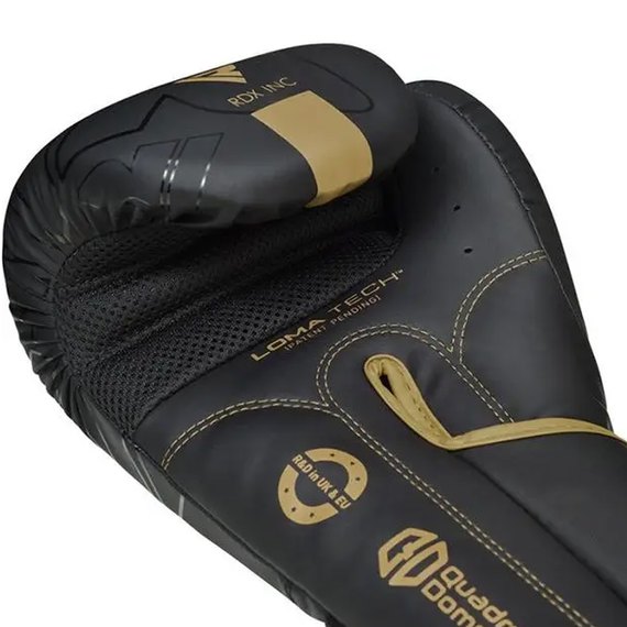 Боксерские перчатки RDX F6 Kara Matte Golden 6 унц (BGR-F6MGL-6OZ), изображение 6