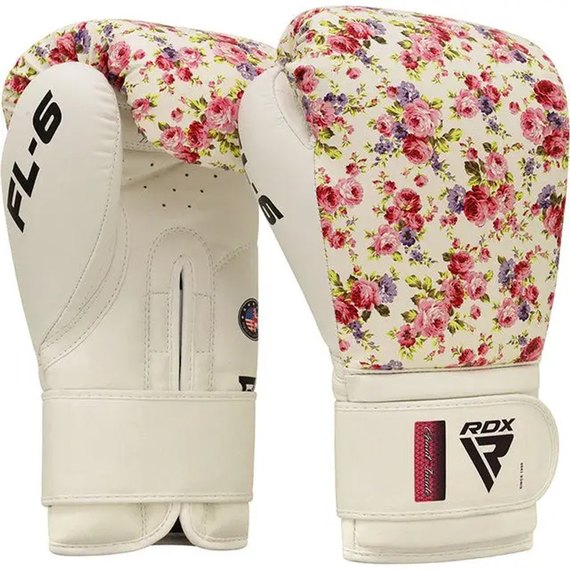 Боксерские перчатки RDX FL-6 White 8 унц (BGR-FL6W-8oz), Вес: 8 унций, Цвет: Белый, изображение 2
