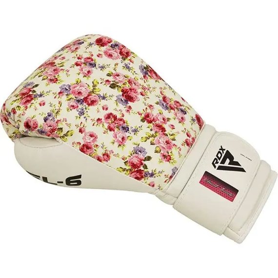 Боксерські рукавички RDX FL-6 White 10 унц (BGR-FL6W-10oz), Вага: 10 унцій, Колір: Білий, зображення 3