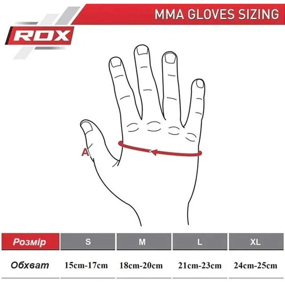 Рукавички для ММА RDX T15 Noir Inner Matte Black XL (GSR-T15MB-XL), зображення 5