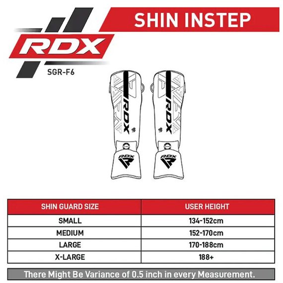 Защита голени и стопы RDX F6 Matte Red M (SGR-F6MR-M)