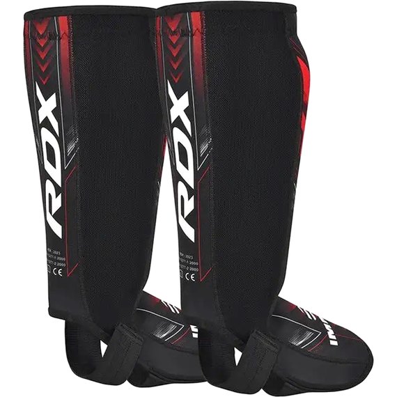 Защита голени и стопы RDX Neoprene Shin Instep IMMAF-1 Red L (SGN-IMF-1R-L), Размер: L, Цвет: Красный, изображение 4