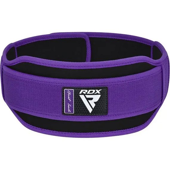 Пояс для тяжелой атлетики RDX RX5 Double Belt неопреновый Purple XS (WBD-RX5PR-XS), Размер: XS, Цвет: Фиолетовый