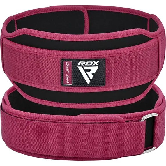 Пояс для тяжелой атлетики RDX RX5 Double Belt неопреновый Pink XS (WBD-RX5P-XS), Размер: XS, Цвет: Розовый, изображение 3