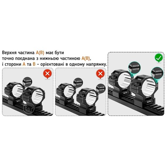 Кольца Discovery Scope Mount Rings 6061 Series 30 мм Medium на Picatinny (M240604), изображение 6
