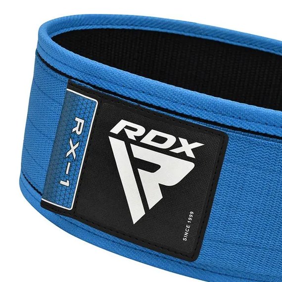 Пояс для тяжелой атлетики RDX RX1 Weight Lifting Belt Blue XL (WBS-RX1U-XL), изображение 4