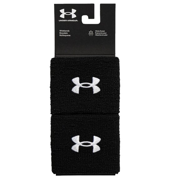 Напульсник Under Armour UA Performance Wristbands черный (1276991-001), изображение 2