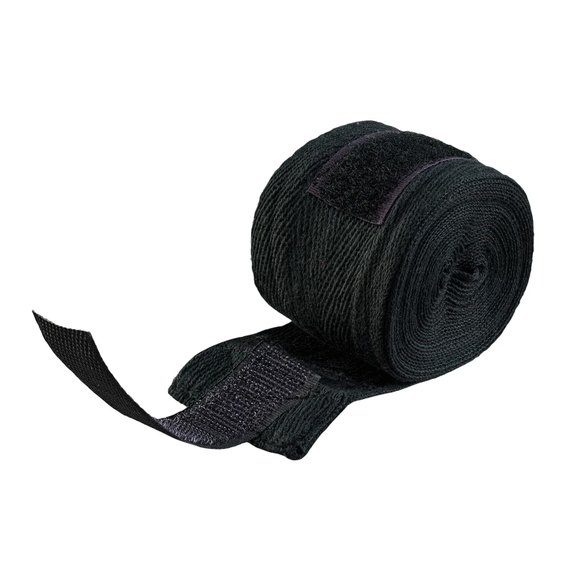 Бинты боксерские Green Hill Cotton 2,5 м черные (ВР-6235а), Цвет: Чёрный, Длина бинта: 2.5 м, изображение 3