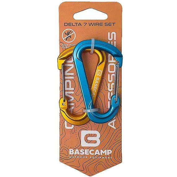 Набор алюминиевых карабинов BaseCamp Delta 7 Wire Set, 2 шт, Blue/Orange (BCP 60916)
