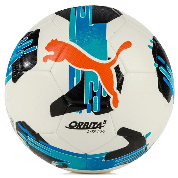 Мяч футбольный Puma Orbita 5 Fusion Lite 290 белый/синий size 4 (084333-01)