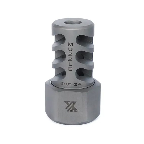 Дульный тормоз-компенсатор Xgun Muzzle кал. 30 (7.62 мм). Резьба 5/8″-24 inox (3389.00.06), Цвет: Серый, изображение 3