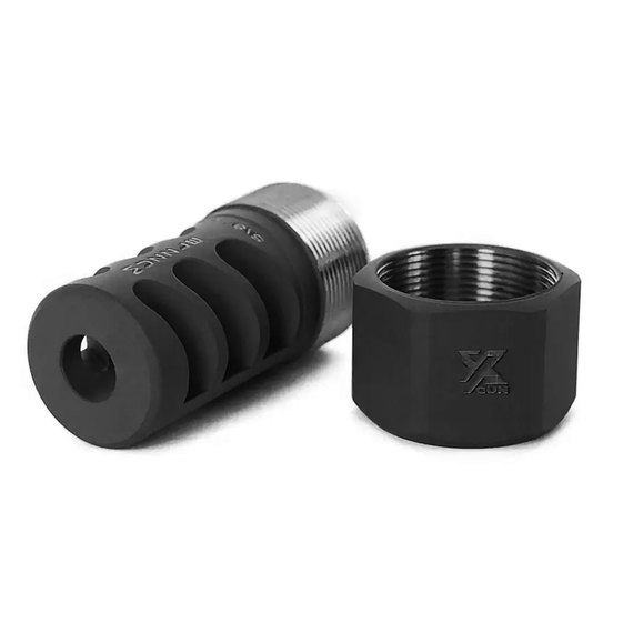 Дульный тормоз-компенсатор Xgun Muzzle кал. 30 (7.62 мм). Резьба 5/8″-24 black (3389.00.04), Цвет: Чёрный, изображение 3