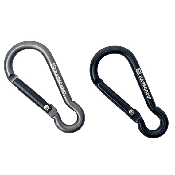 Набор алюминиевых карабинов BaseCamp Omega 6 Straight Set, 2 шт, Black/Grey (BCP 61215), изображение 2