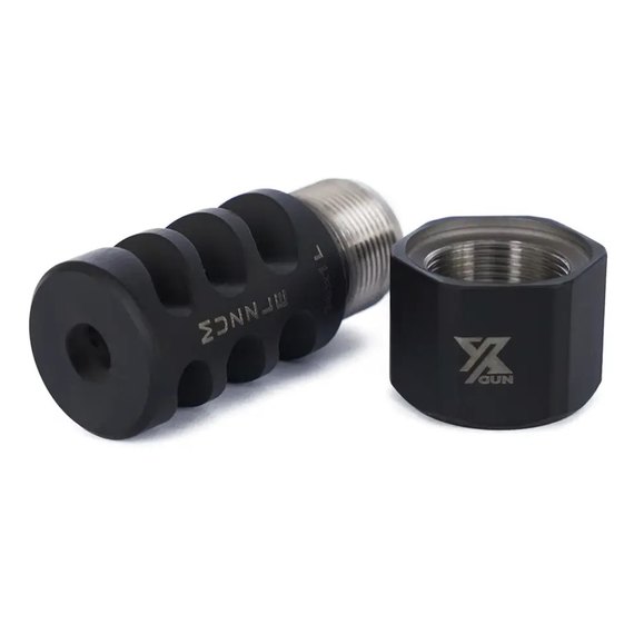 Дульный тормоз-компенсатор Xgun Muzzle кал. 5.45 мм (РПК). Резьба М14х1LH black (3389.00.20), изображение 3