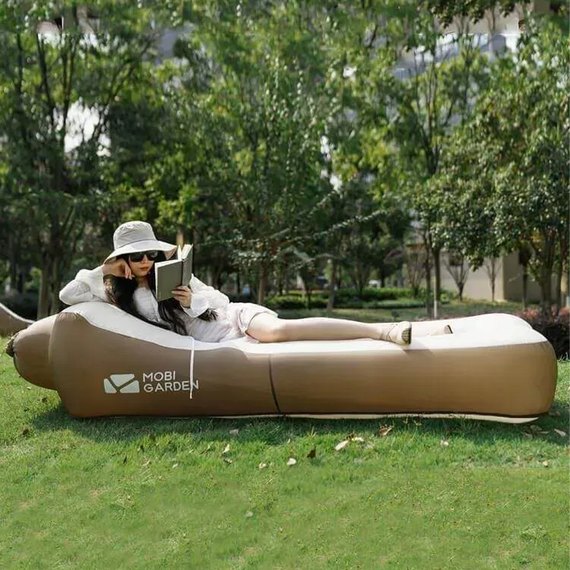 Ламзак - надувной диван Mobi Garden Air Bed Pro NX20663018 ivory (6928405316615), зображення 2