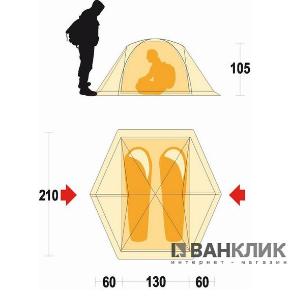Палатка Ferrino Gobi 2 Green 923853