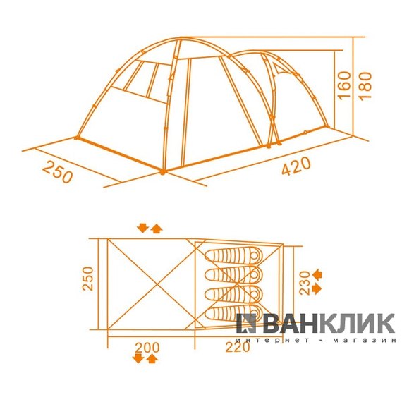 Палатка Кемпинг Tougether 4PE (4823082700547)