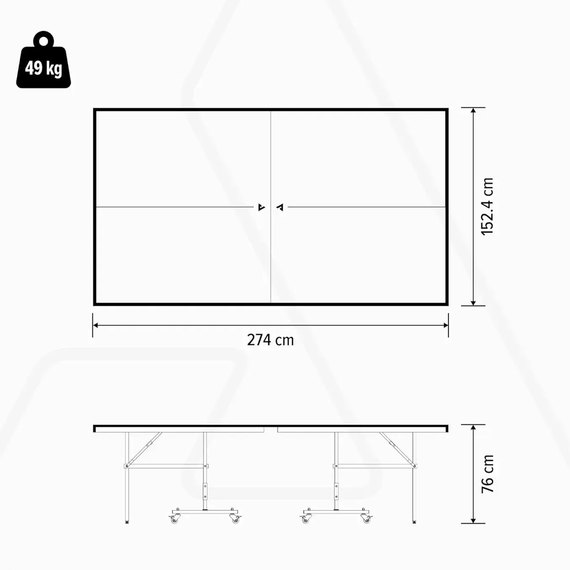 Тенісний стіл Joola Outdoor J100A Grey (11647) 931430, зображення 7