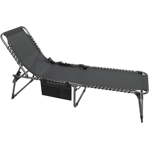 Раскладная кровать KingCamp Hamburg Plus Grey/Black (KE2420_BLACK/GREY), изображение 3