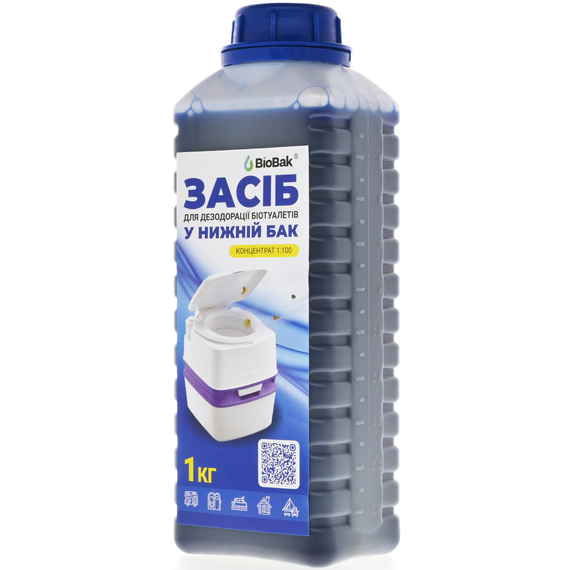 Жидкость для биотуалета BioBak для нижнего бака 1 кг, Вес: 1 кг, изображение 2